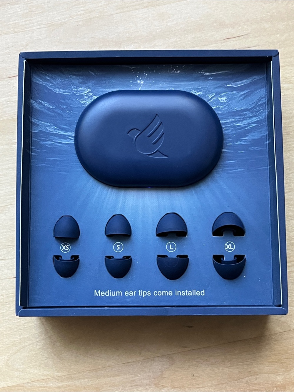 Earplugs with UV Sanitizing/Storing Case - Navy Blue